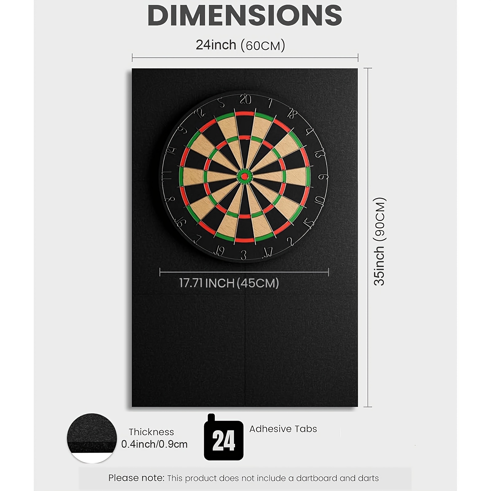 Felt Dart Target Wall Protector Backboard